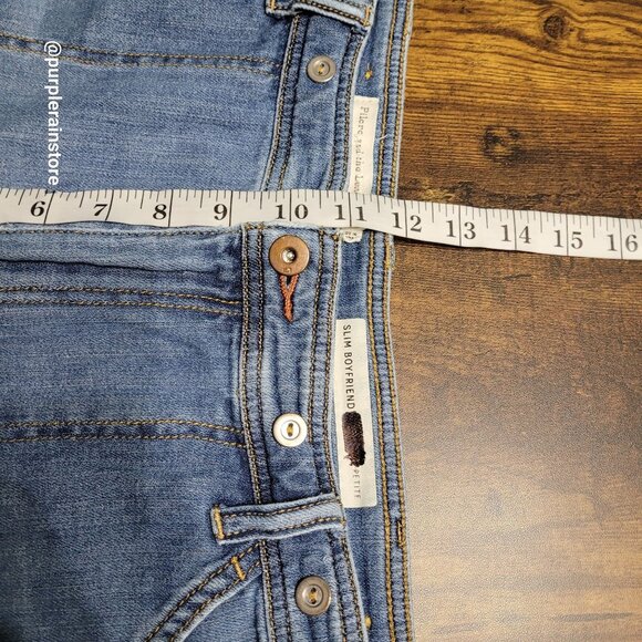 Pilcro Anthropologie Jeans 36 P Slim Boyfriend High Rise Medium Light Wash - Picture 8 of 12